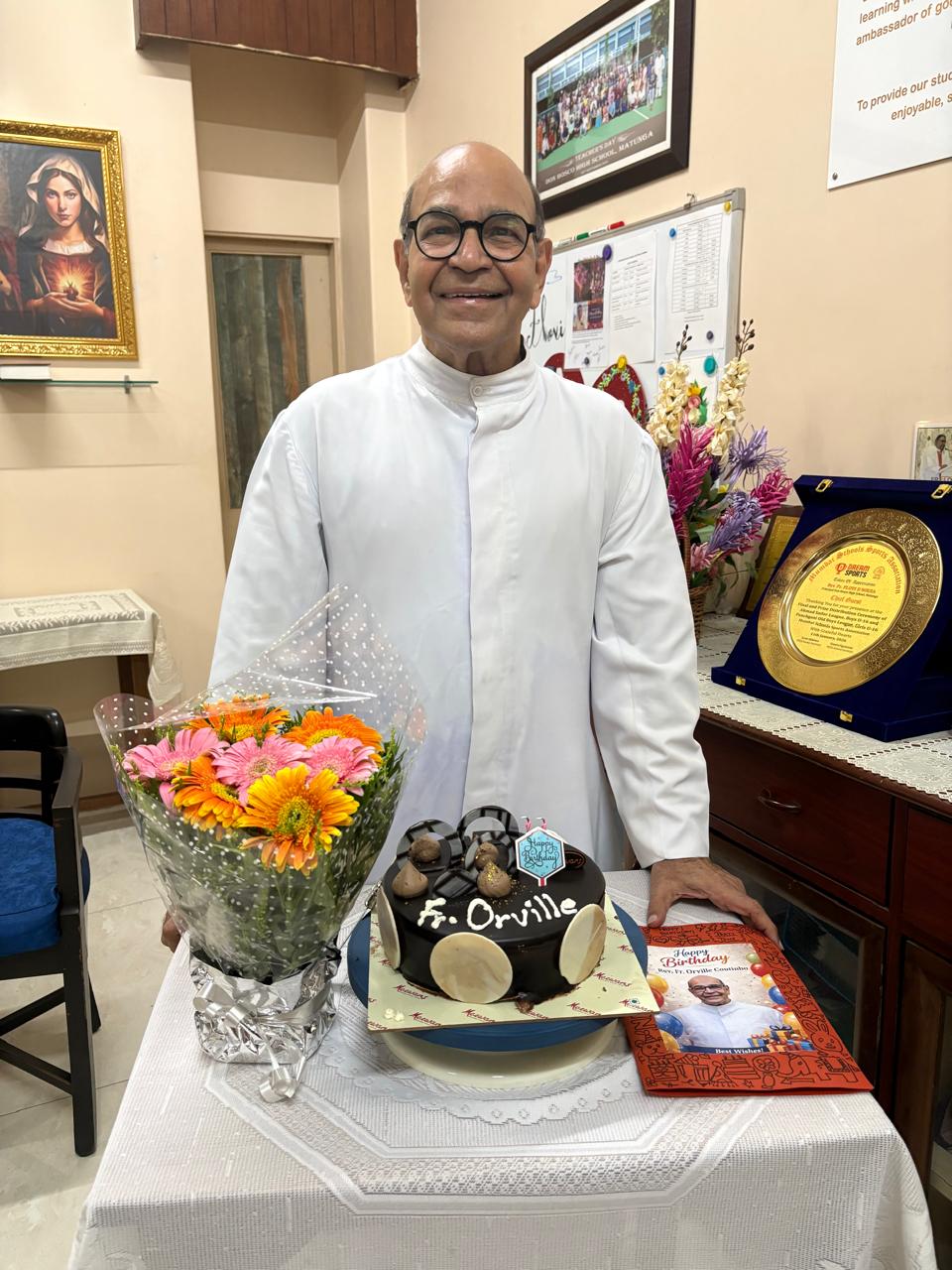 Celebrating the Birthday of the Man Behind Our School’s Care and Safety- Rev. Fr. Orville Coutinho.